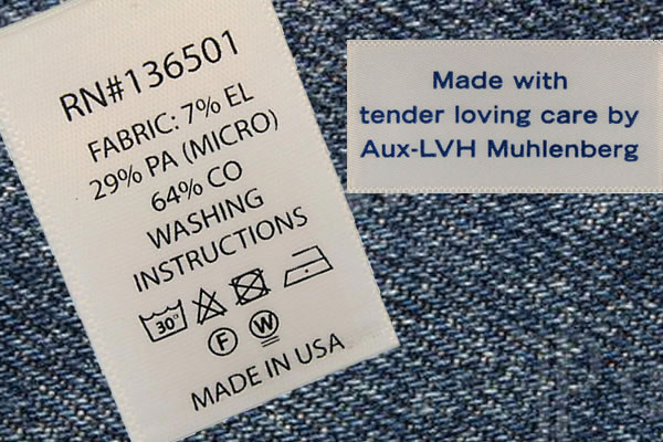 washing instruction labels